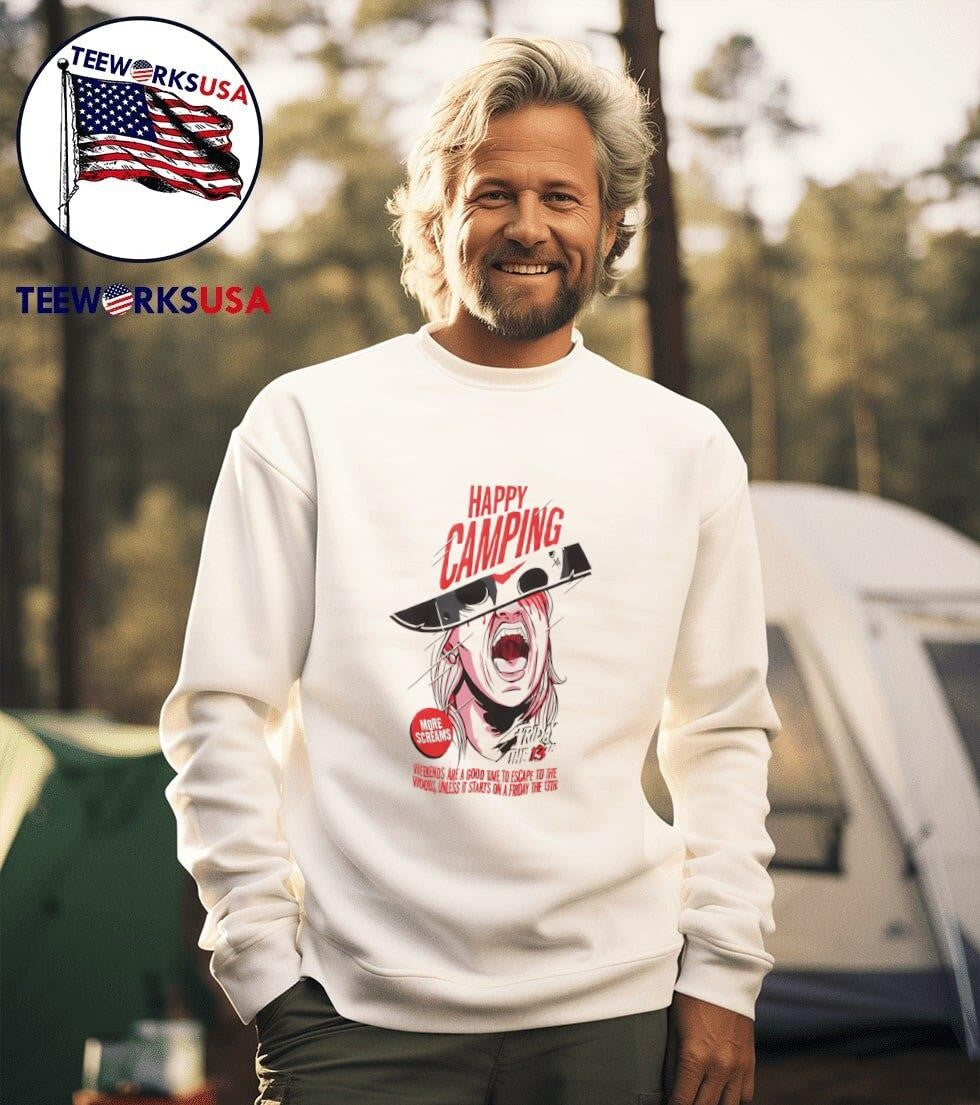 Friday The 13th Happy Camping - Adult & Kids T-Shirts, Sweatshirts & Hoodies apparel design preview 3