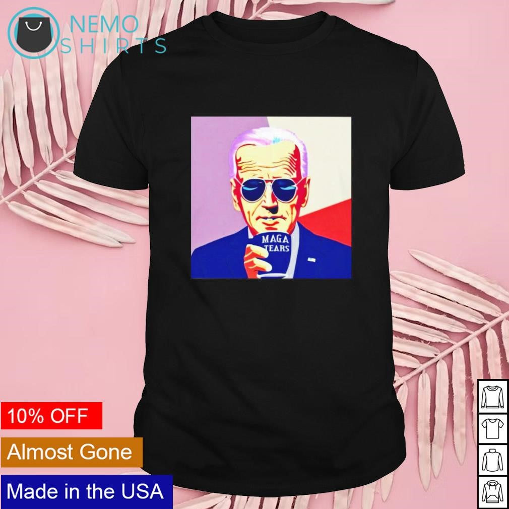 Joe Biden drinks Maga tears - Adult & Kids T-Shirts, Sweatshirts & Hoodies apparel design preview 1