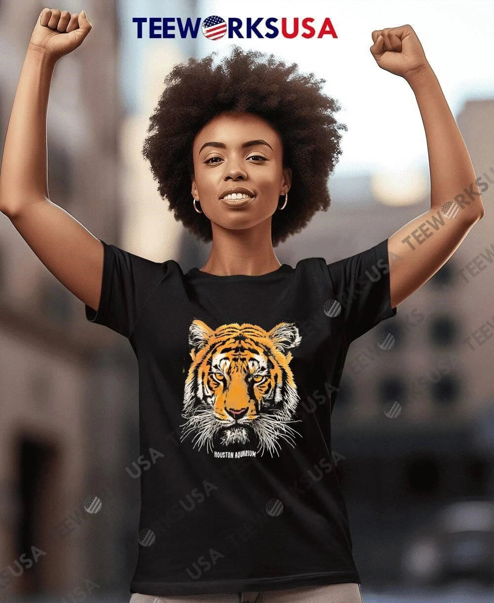 Houston Aquarium Tiger Face - Adult & Kids T-Shirts, Sweatshirts & Hoodies apparel design preview 7
