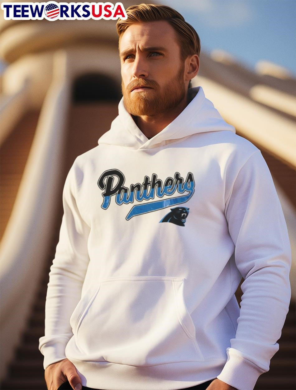 Carolina Panthers name graphic - Adult & Kids T-Shirts, Sweatshirts & Hoodies apparel design preview 2