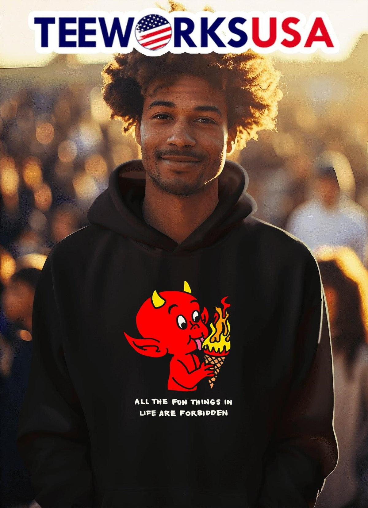 All the fun things in life are forbidden - Adult & Kids T-Shirts, Sweatshirts & Hoodies apparel design preview 2
