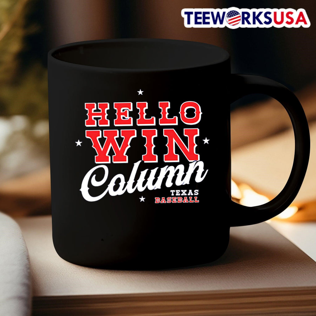 Hello Win Column Texas Baseball - Adult & Kids T-Shirts, Sweatshirts & Hoodies apparel design preview 3