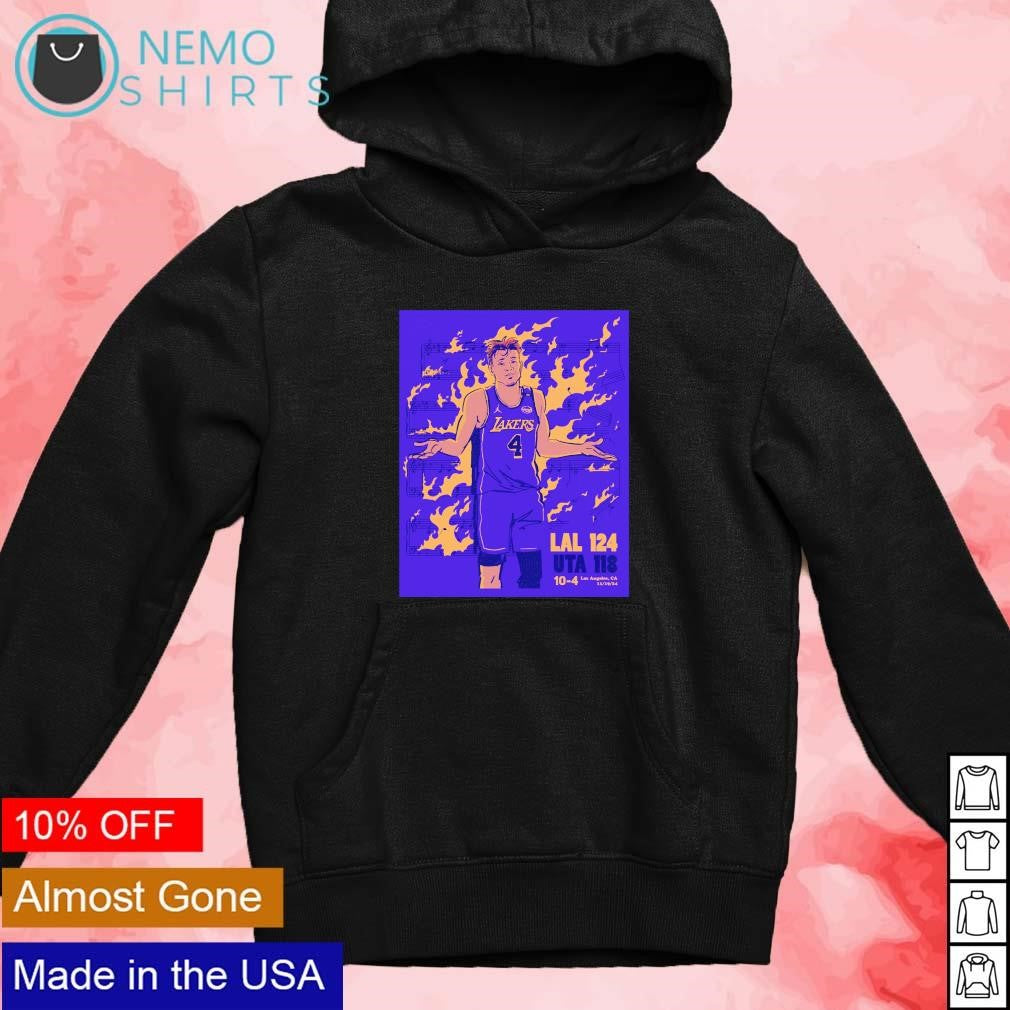 Dalton Knecht Los Angeles Lakers against Jazz LAL 124 - Adult & Kids T-Shirts, Sweatshirts & Hoodies apparel design preview 4
