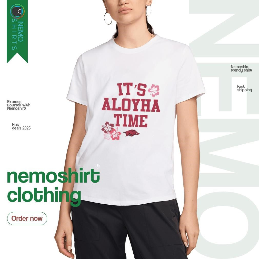 It's aloyha time Wehiwa Aloy Arkansas Razorbacks - Adult & Kids T-Shirts, Sweatshirts & Hoodies apparel design preview 3