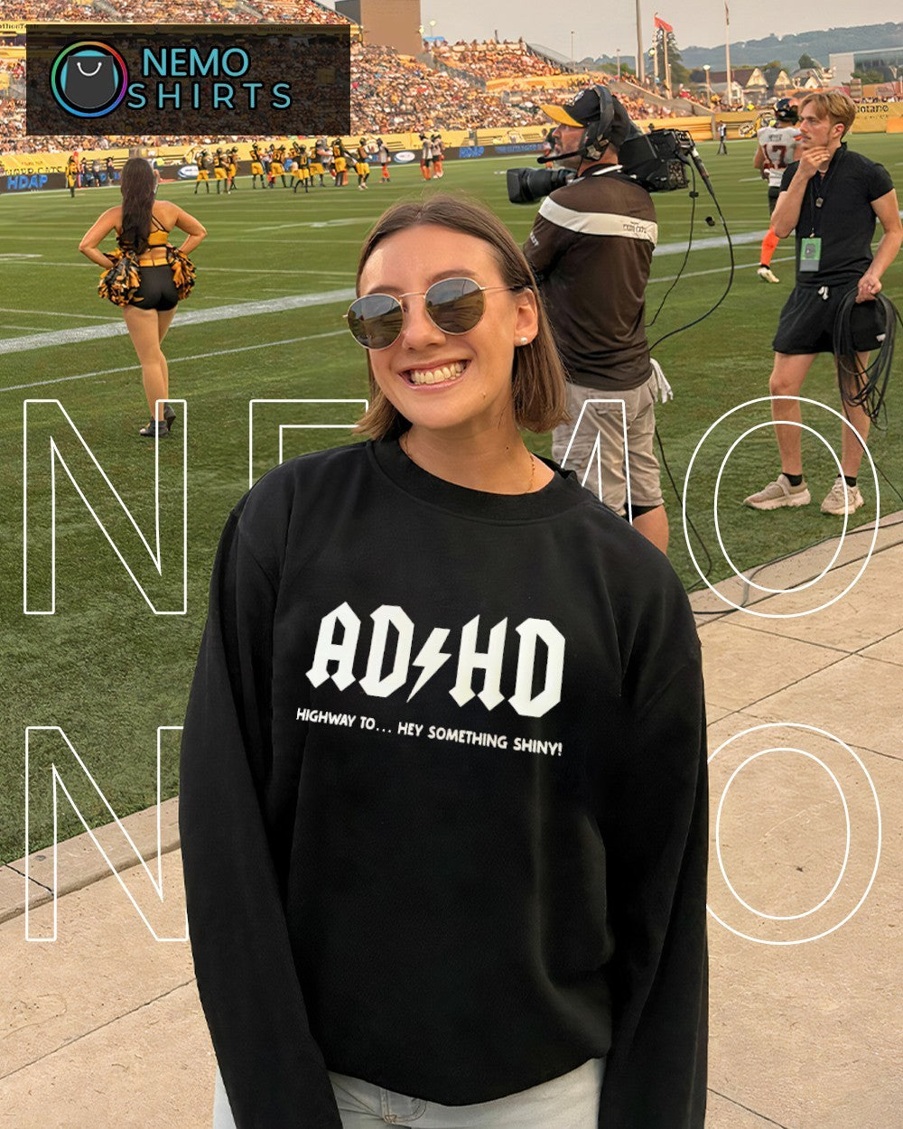 ADHD highway to hey something shiny - Adult & Kids T-Shirts, Sweatshirts & Hoodies apparel design preview 6
