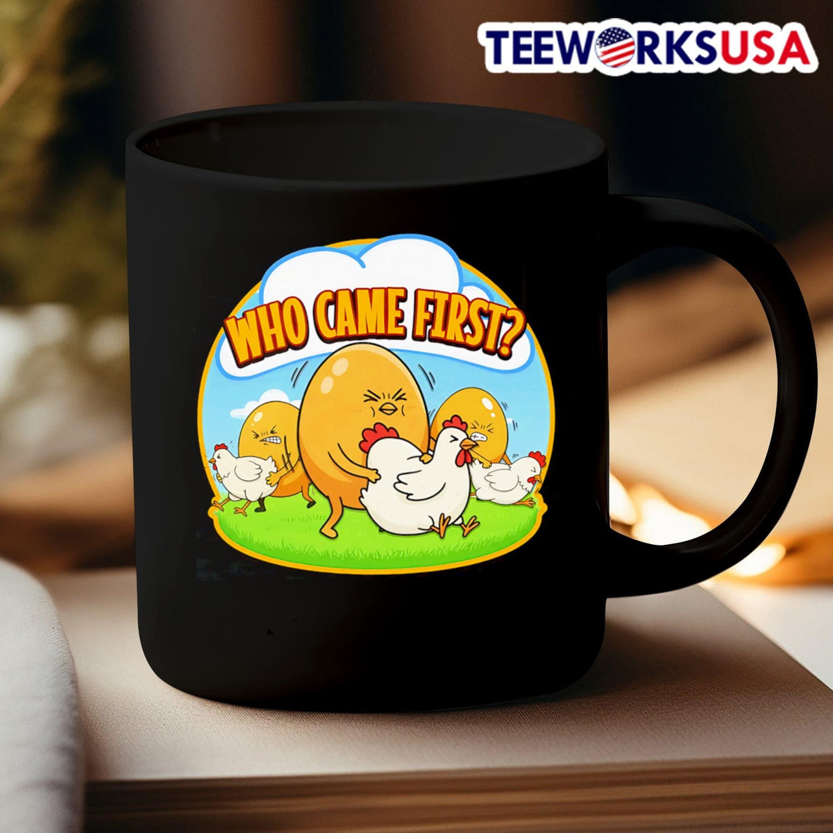 Who came first chicken egg - Adult & Kids T-Shirts, Sweatshirts & Hoodies apparel design preview 3