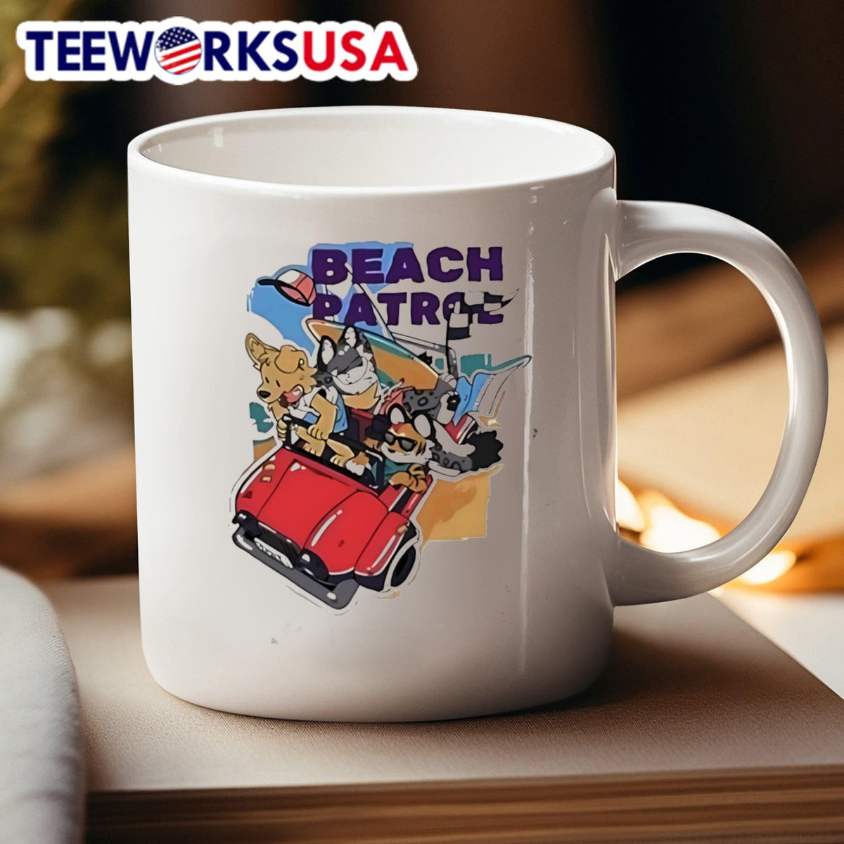 Beach Patrol Dogs Car - Adult & Kids T-Shirts, Sweatshirts & Hoodies apparel design preview 4