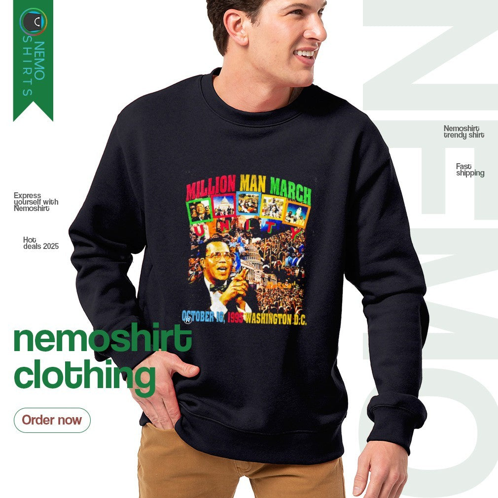 Million man march October 16 1885 Washington DC - Adult & Kids T-Shirts, Sweatshirts & Hoodies apparel design preview 4