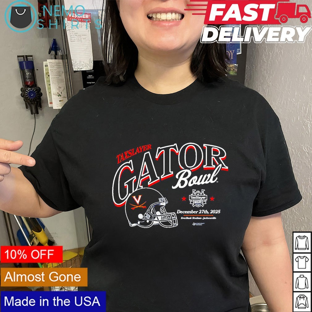 Virginia Cavaliers 2025 TaxSlayer Gator Bowl football - Adult & Kids T-Shirts, Sweatshirts & Hoodies apparel design preview 3