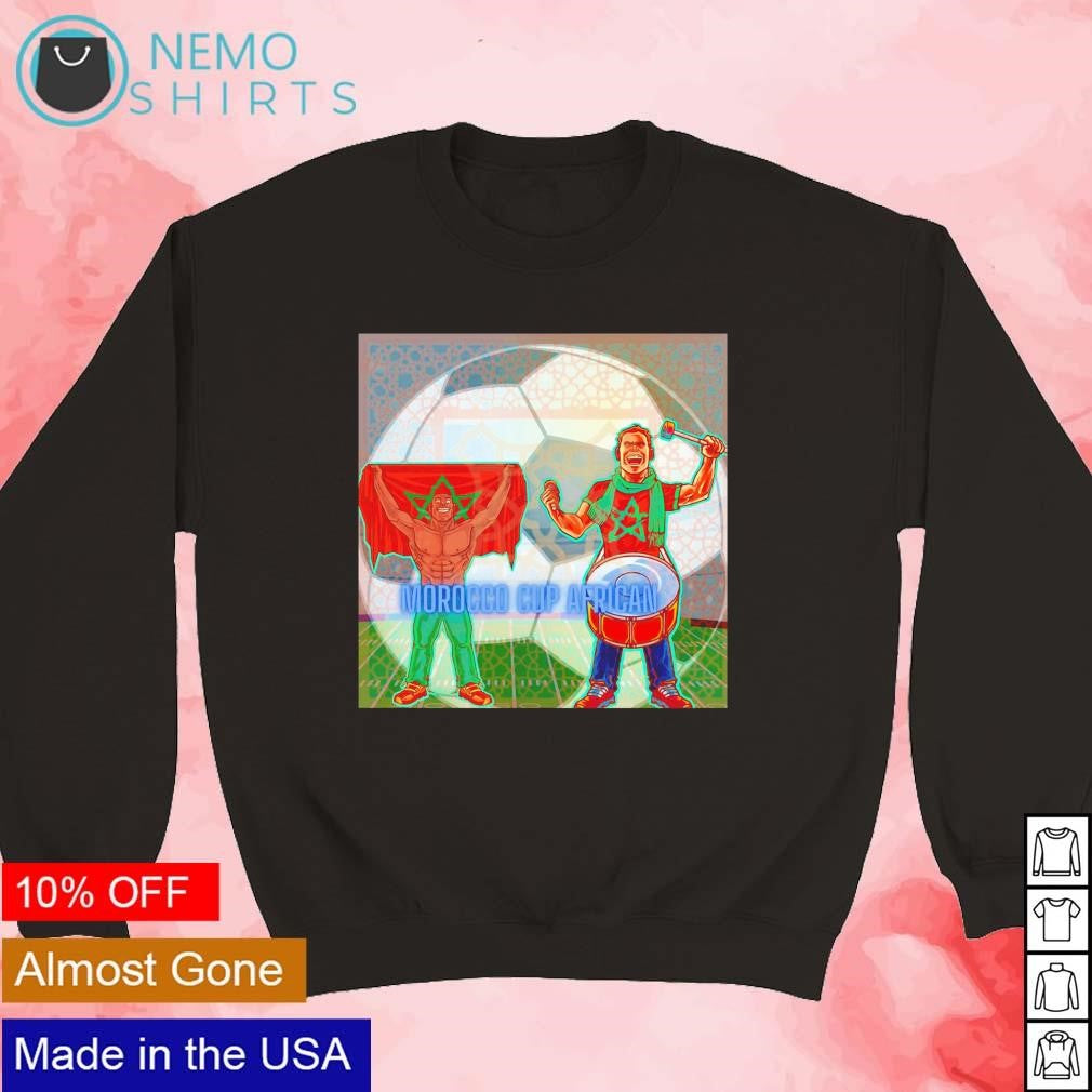 Morocco fans in African Cup - Adult & Kids T-Shirts, Sweatshirts & Hoodies apparel design preview 5