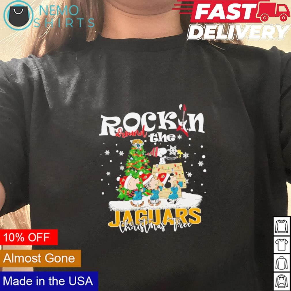 The Peanuts Jacksonville Jaguars rockin around - Adult & Kids T-Shirts, Sweatshirts & Hoodies apparel design preview 3
