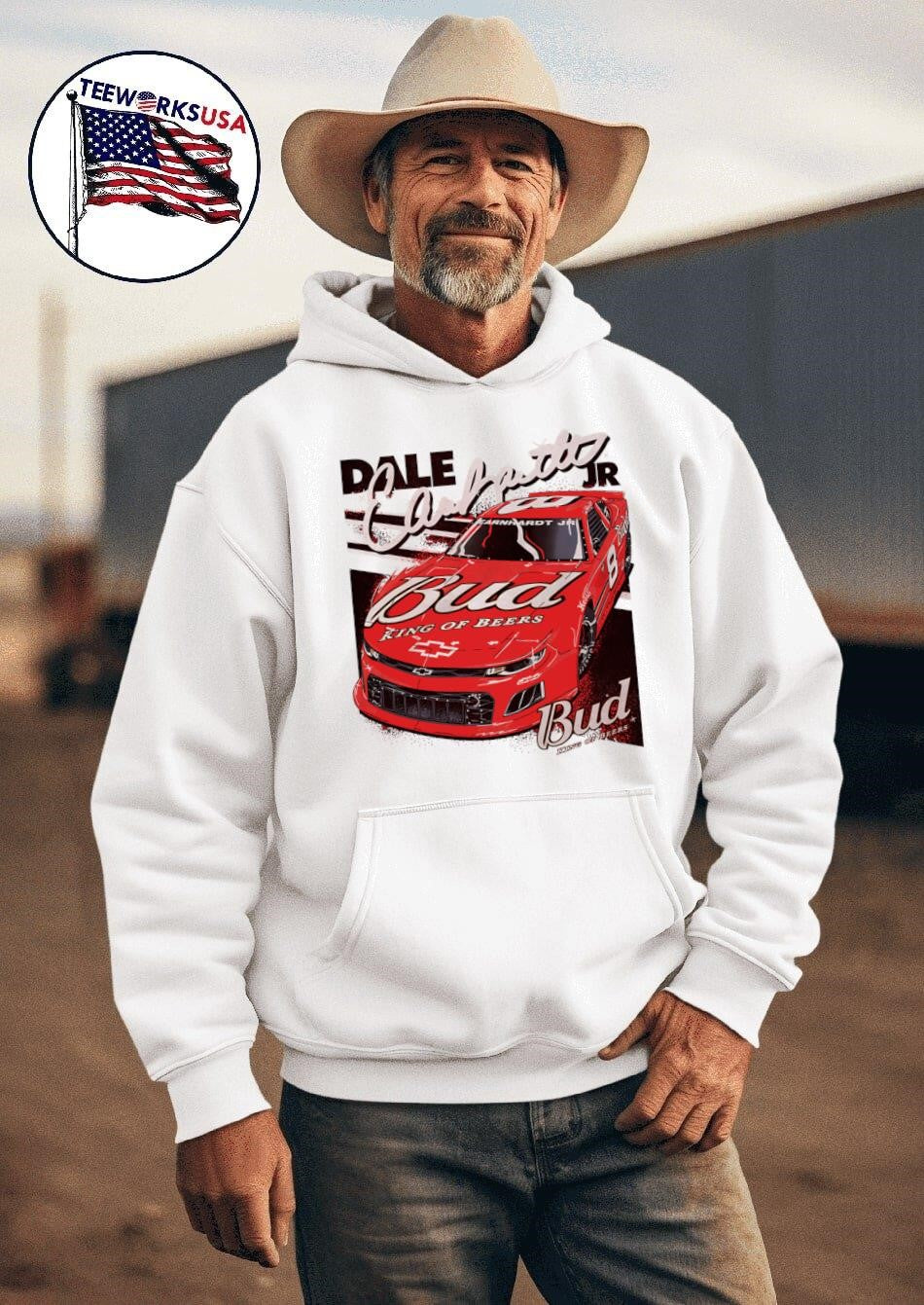 Dale Earnhardt Jr Bud King of beers Nascar - Adult & Kids T-Shirts, Sweatshirts & Hoodies apparel design preview 2
