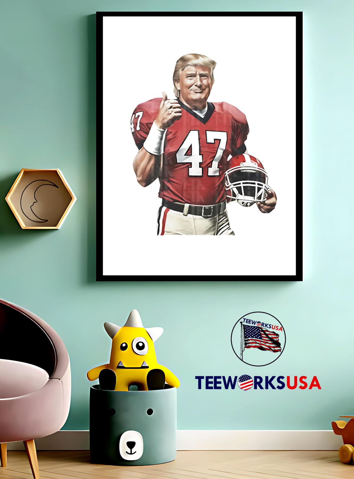 Bulldogs Donald Trump Football - Adult & Kids T-Shirts, Sweatshirts & Hoodies apparel design preview 4
