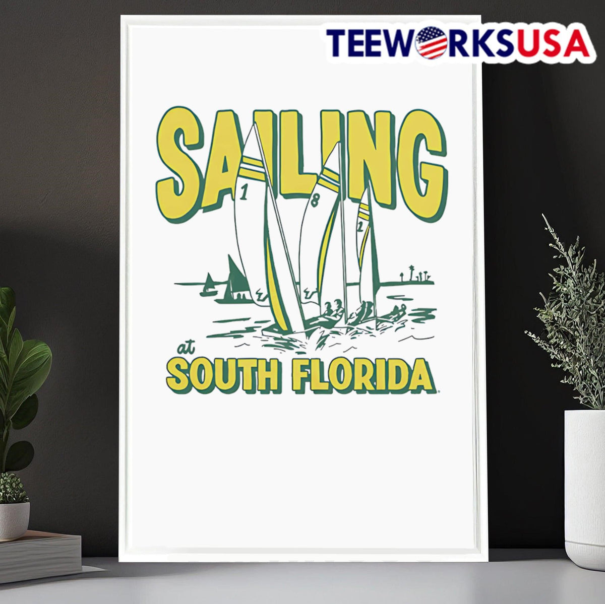 USF Sailing South Florida - Adult & Kids T-Shirts, Sweatshirts & Hoodies apparel design preview 6