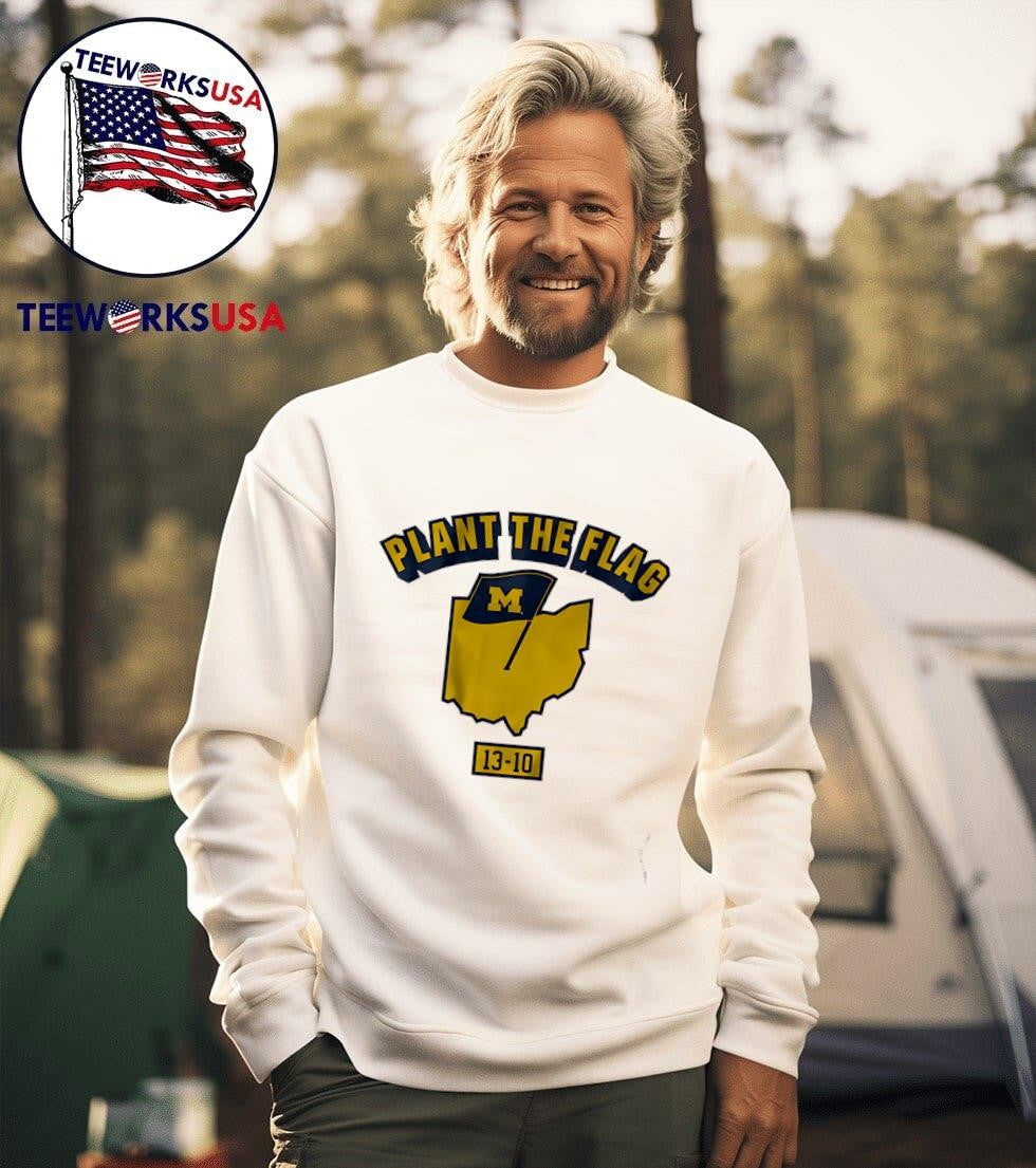 Plant the flag Michigan football - Adult & Kids T-Shirts, Sweatshirts & Hoodies apparel design preview 3