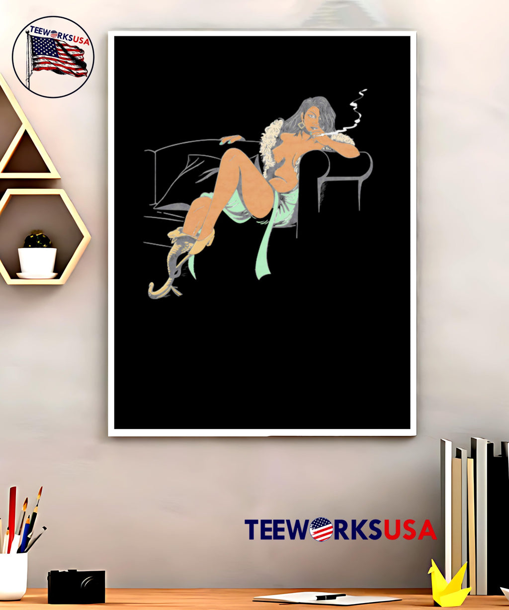 Neve Gallus sit on the sofa smoking - Adult & Kids T-Shirts, Sweatshirts & Hoodies apparel design preview 5