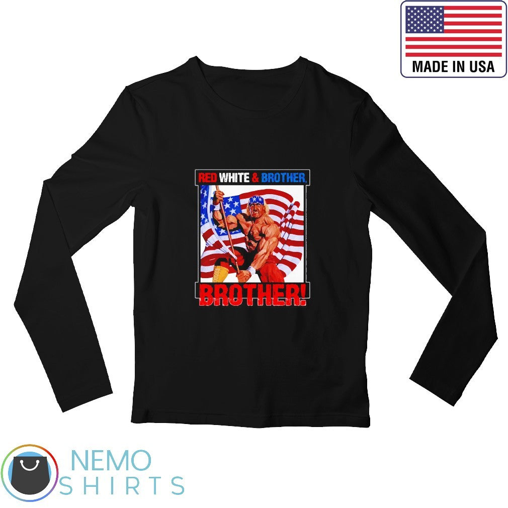 Red white and blue brother Hulk Hogan 4th of July - Adult & Kids T-Shirts, Sweatshirts & Hoodies apparel design preview 3