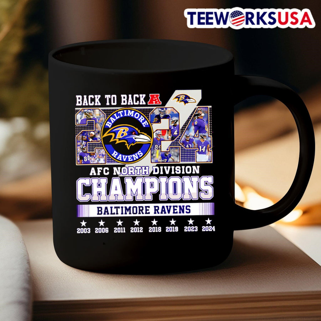 Back to 2024 AFC North Division Champions Baltimore - Adult & Kids T-Shirts, Sweatshirts & Hoodies apparel design preview 3