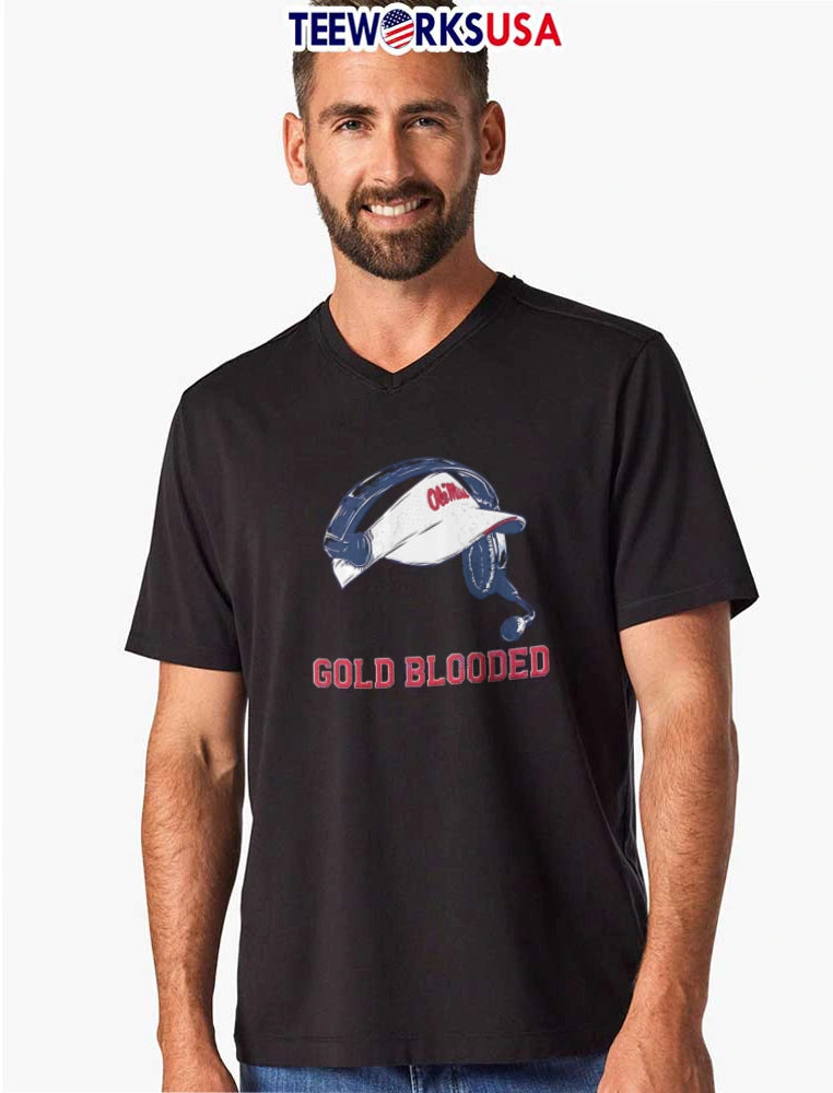 Ole Miss Rebels Gold Blooded headset and visor - Adult & Kids T-Shirts, Sweatshirts & Hoodies apparel design preview 8
