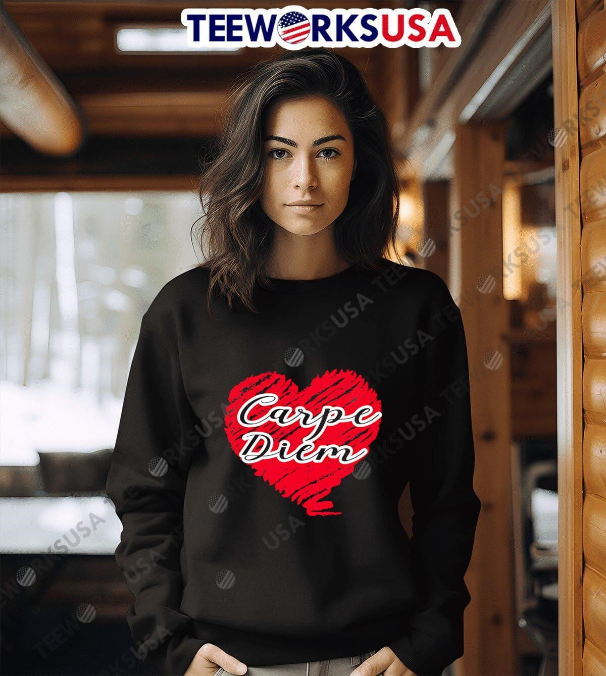 Carpe Diem heart - Adult & Kids T-Shirts, Sweatshirts & Hoodies apparel design preview 6