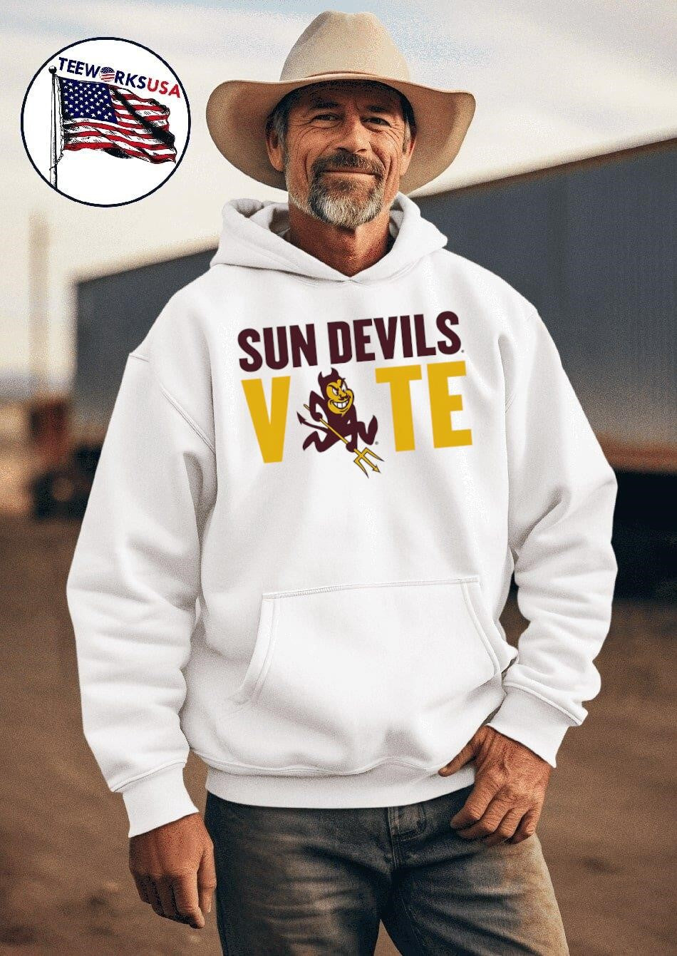 Sun Devils vote - Adult & Kids T-Shirts, Sweatshirts & Hoodies apparel design preview 2