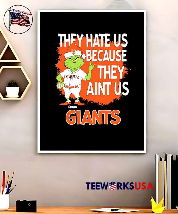 San Francisco Giants Grinch Christmas They Hate Us - Adult & Kids T-Shirts, Sweatshirts & Hoodies apparel design preview 5