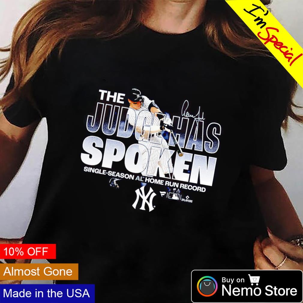 Aaron Judge New York Yankees the has spoken signature - Adult & Kids T-Shirts, Sweatshirts & Hoodies apparel design preview 2
