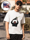 Javier Milei raising saw machine - Adult & Kids T-Shirts, Sweatshirts & Hoodies apparel design preview 1