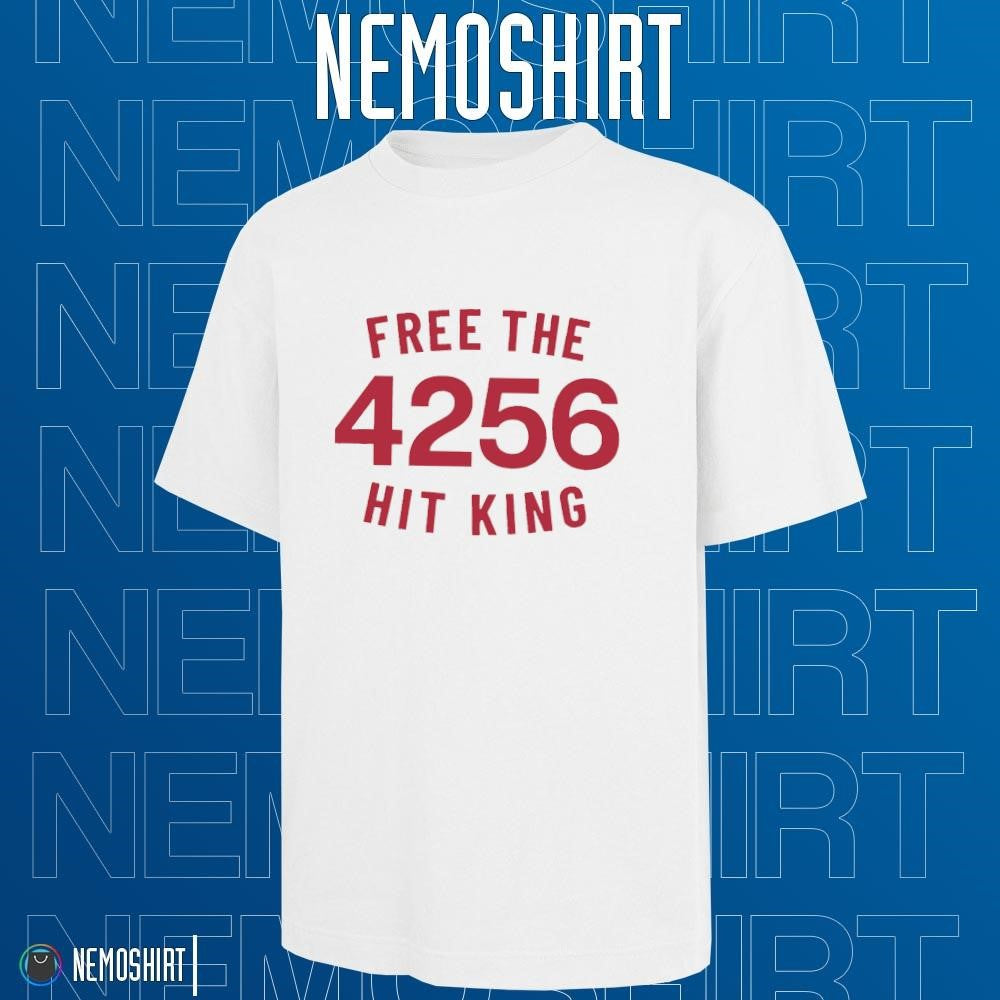 Free the 4256 hit king Pete Rose Cincinnati Reds - Adult & Kids T-Shirts, Sweatshirts & Hoodies apparel design preview 1