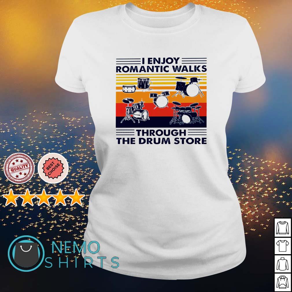 I enjoy romantic walks through the drum store - Adult & Kids T-Shirts, Sweatshirts & Hoodies apparel design preview 3