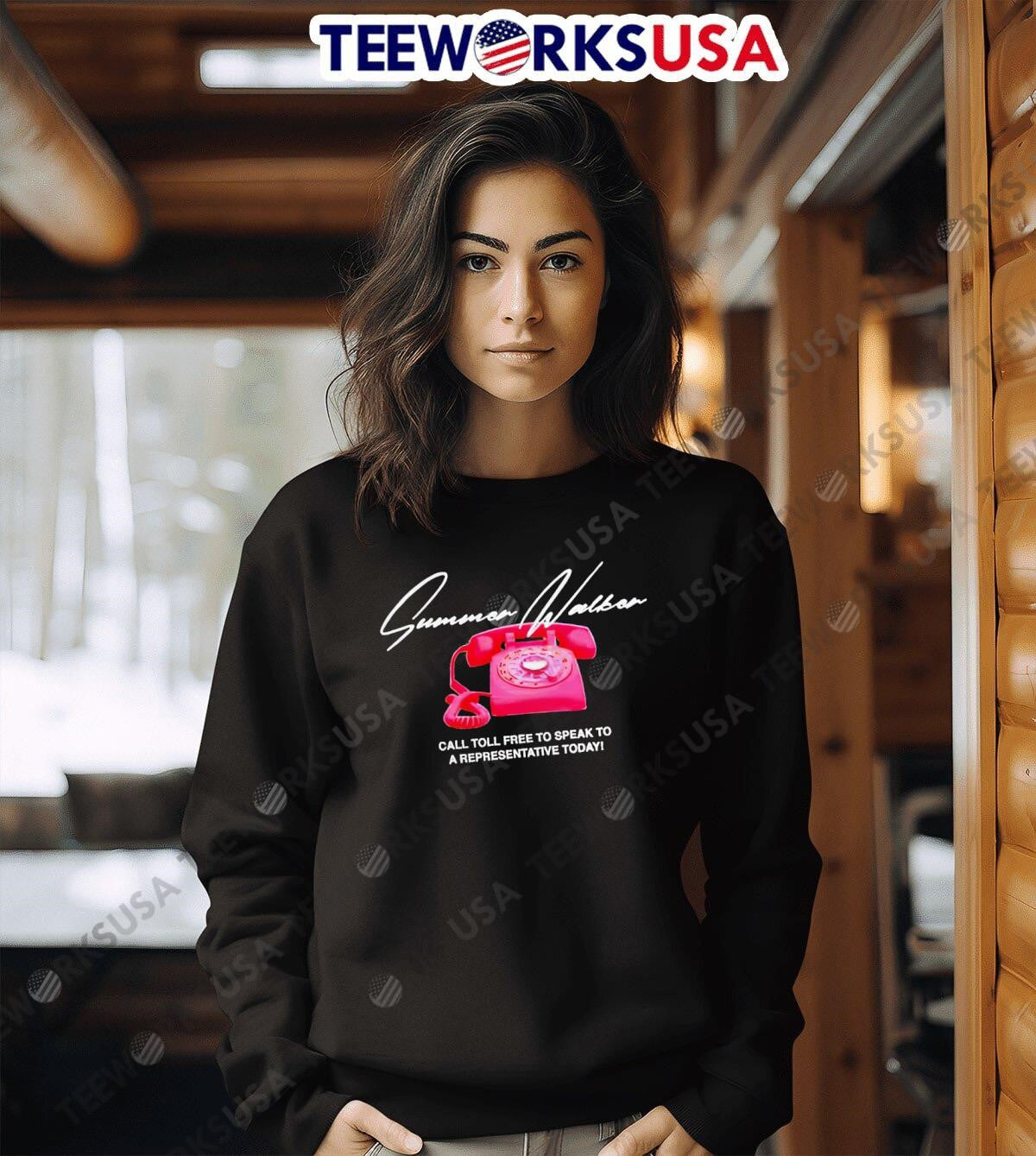 Summer walker call toll free to speak - Adult & Kids T-Shirts, Sweatshirts & Hoodies apparel design preview 3