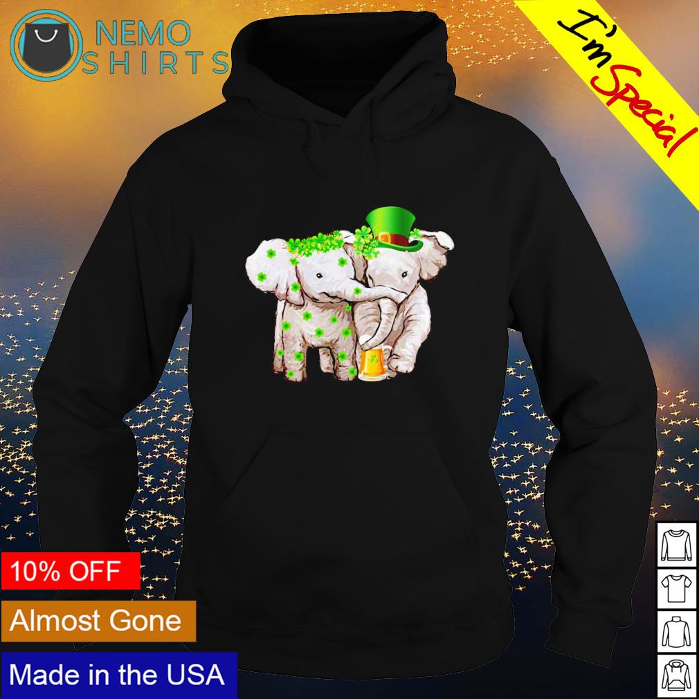 Elephant drinking beer St. Patrick's day - Adult & Kids T-Shirts, Sweatshirts & Hoodies apparel design preview 2