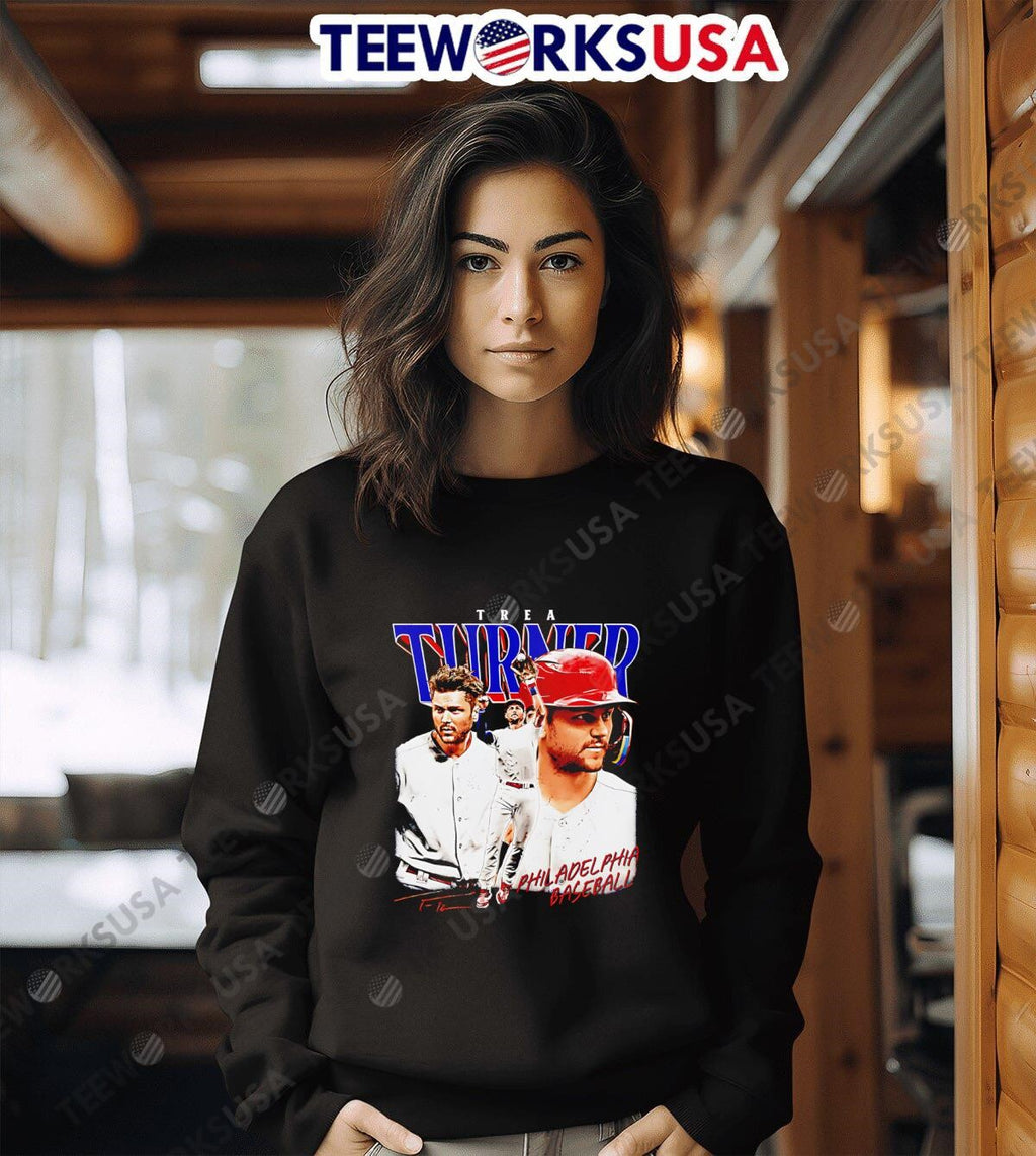Trea Turner Philadelphia Vintage - Adult & Kids T-Shirts, Sweatshirts & Hoodies apparel design preview 6