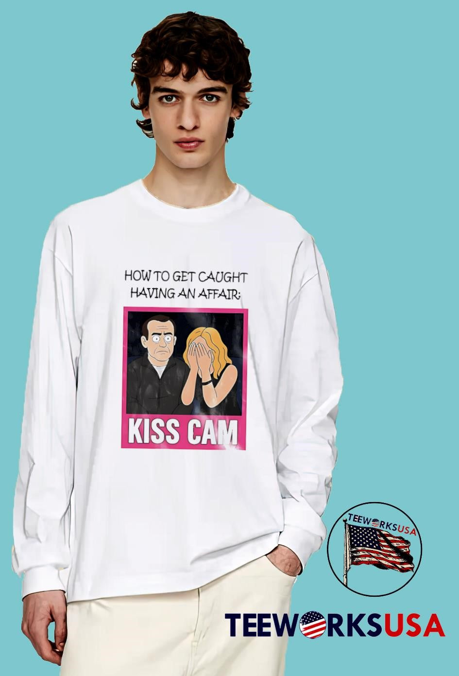 How To Get Caught Having An Affair Coldplay's Kiss - Adult & Kids T-Shirts, Sweatshirts & Hoodies apparel design preview 4