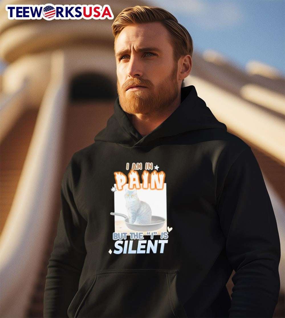 Cat I am in pain but the is silent - Adult & Kids T-Shirts, Sweatshirts & Hoodies apparel design preview 2