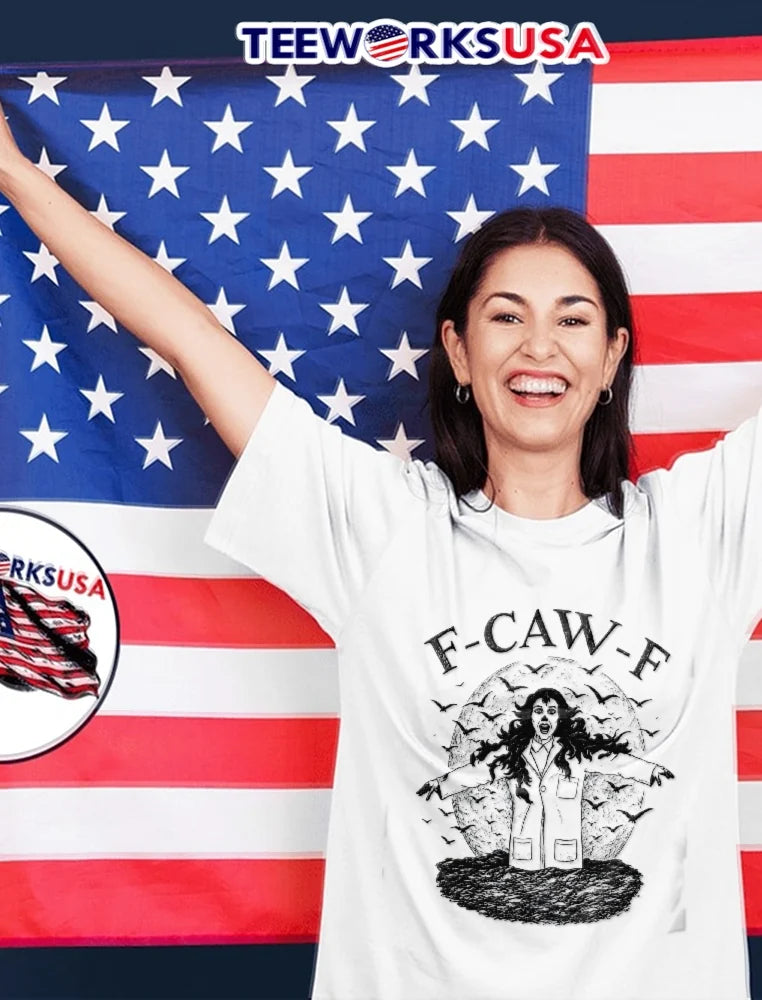 F Caw Woman Scientist Lab Coat Flying Crows Full Moon - Adult & Kids T-Shirts, Sweatshirts & Hoodies apparel design preview 2