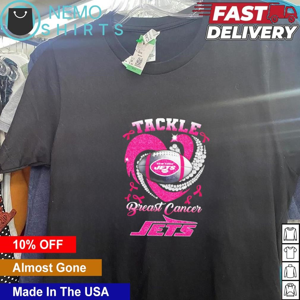 Tackle breast cancer New York Jets - Adult & Kids T-Shirts, Sweatshirts & Hoodies apparel design preview 5