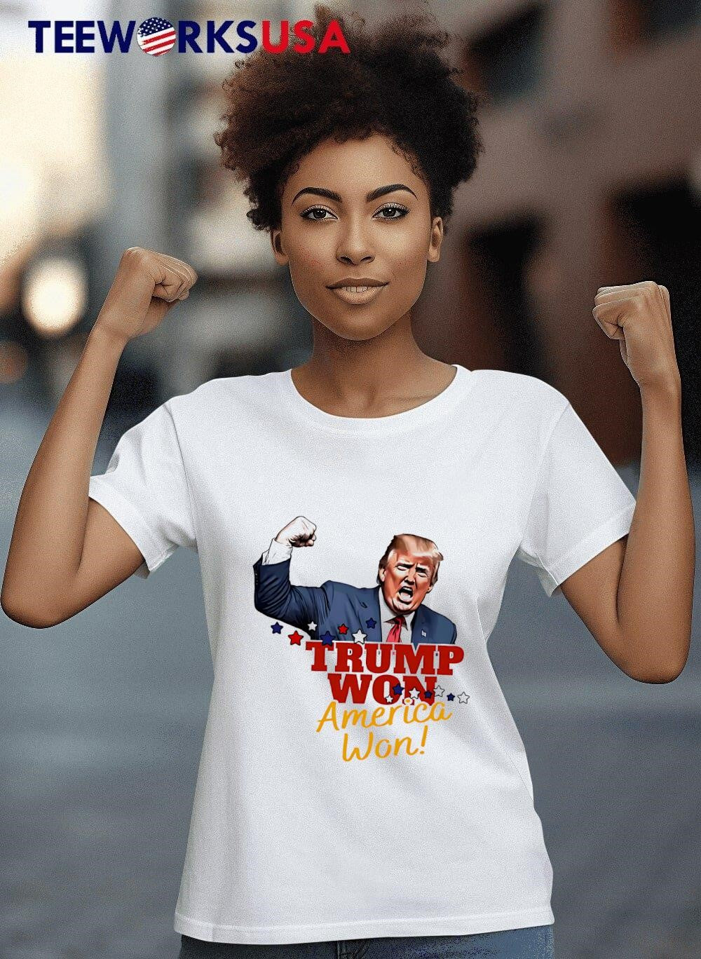 Trump Won America - Adult & Kids T-Shirts, Sweatshirts & Hoodies apparel design preview 4
