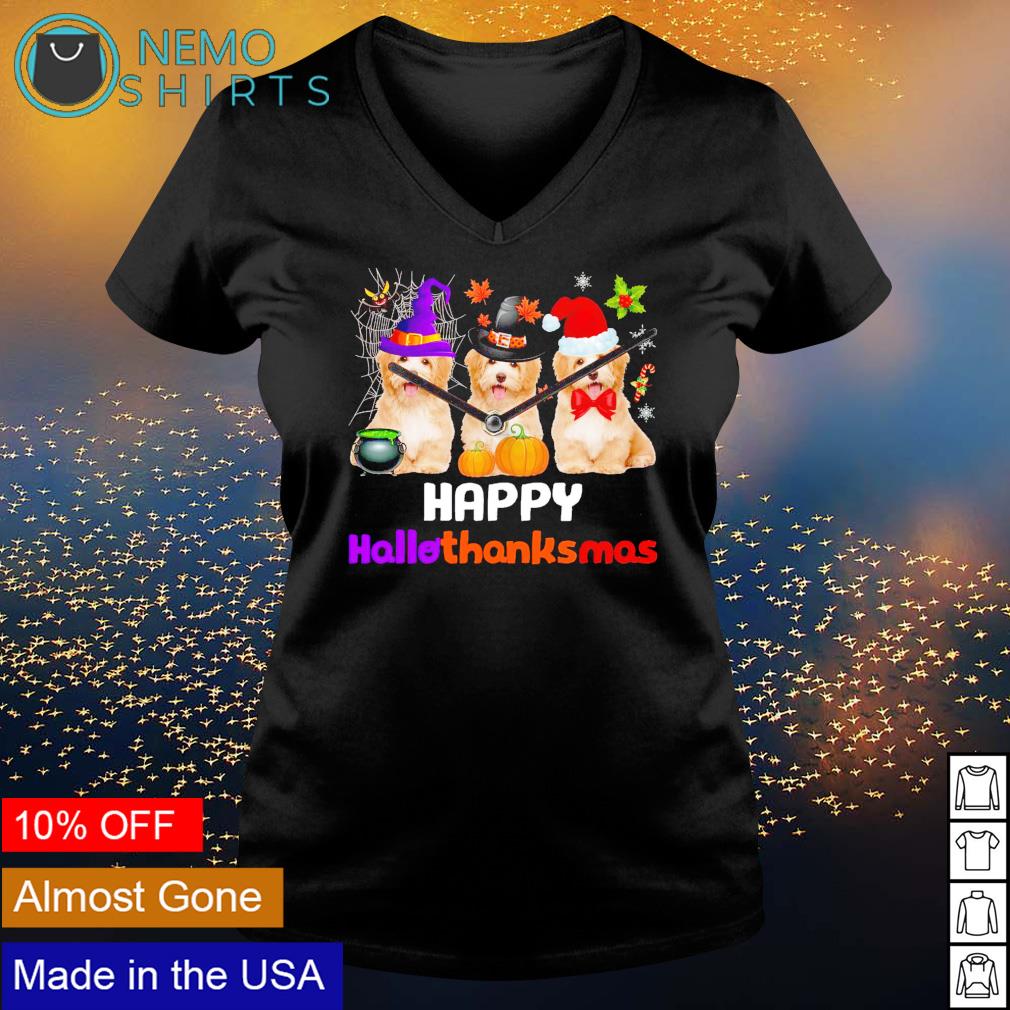 Cat happy Hallothanksmas - Adult & Kids T-Shirts, Sweatshirts & Hoodies apparel design preview 5