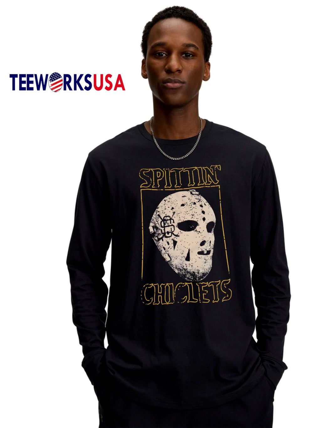 Best Spittin' Chiclets Gerry Cheevers Face retro - Adult & Kids T-Shirts, Sweatshirts & Hoodies apparel design preview 4