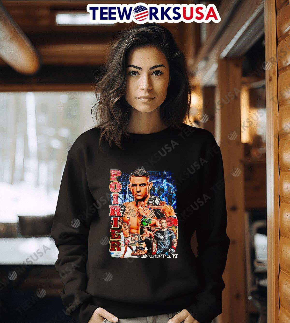UFC Dustin Poirier retro - Adult & Kids T-Shirts, Sweatshirts & Hoodies apparel design preview 6