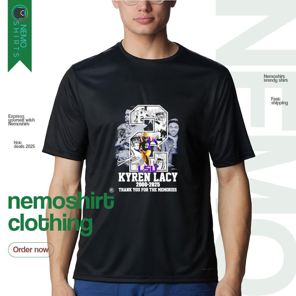 Kyren Lacy LSU Tigers 2000 2025 thank you for the - Adult & Kids T-Shirts, Sweatshirts & Hoodies apparel design preview 1