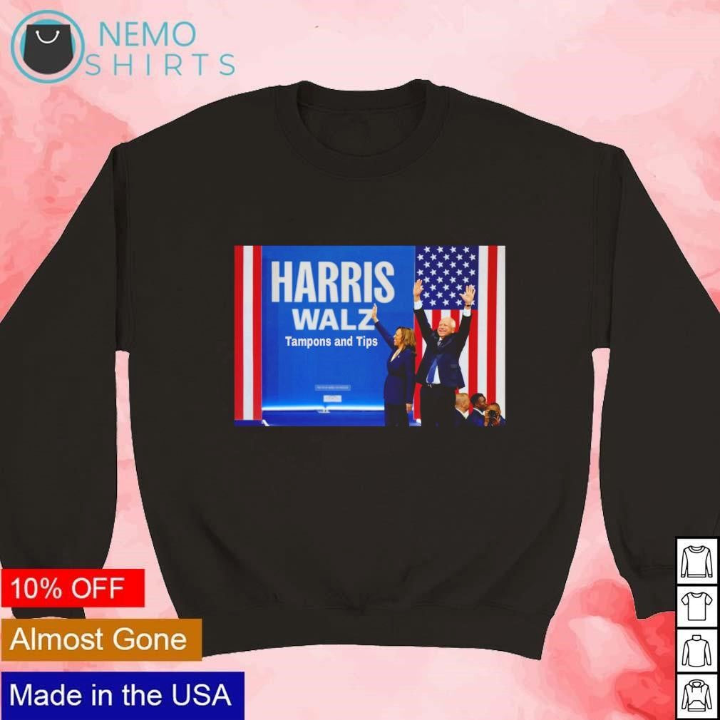 Harris and Walz Tampons Tips - Adult & Kids T-Shirts, Sweatshirts & Hoodies apparel design preview 3