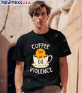 Coffee or Violence Duck cartoon - Adult & Kids T-Shirts, Sweatshirts & Hoodies apparel design preview 1