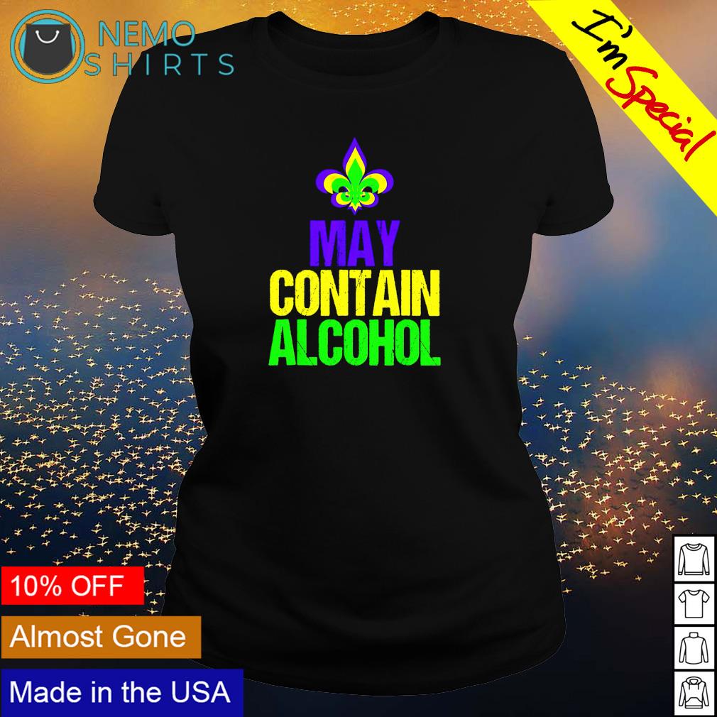 May Contain Alcohol Mardi Gras 2022 - Adult & Kids T-Shirts, Sweatshirts & Hoodies apparel design preview 3
