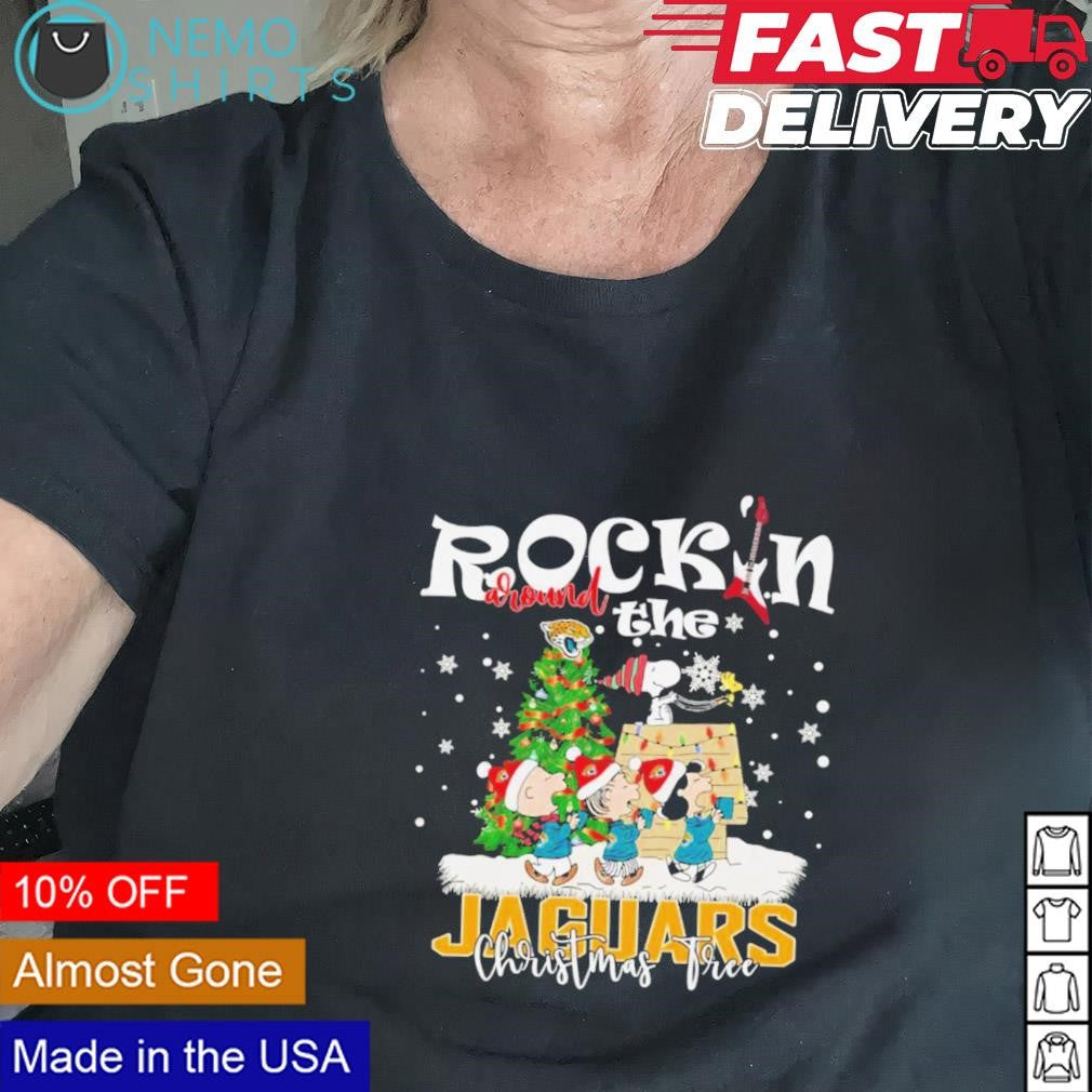 The Peanuts Jacksonville Jaguars rockin around - Adult & Kids T-Shirts, Sweatshirts & Hoodies apparel design preview 2