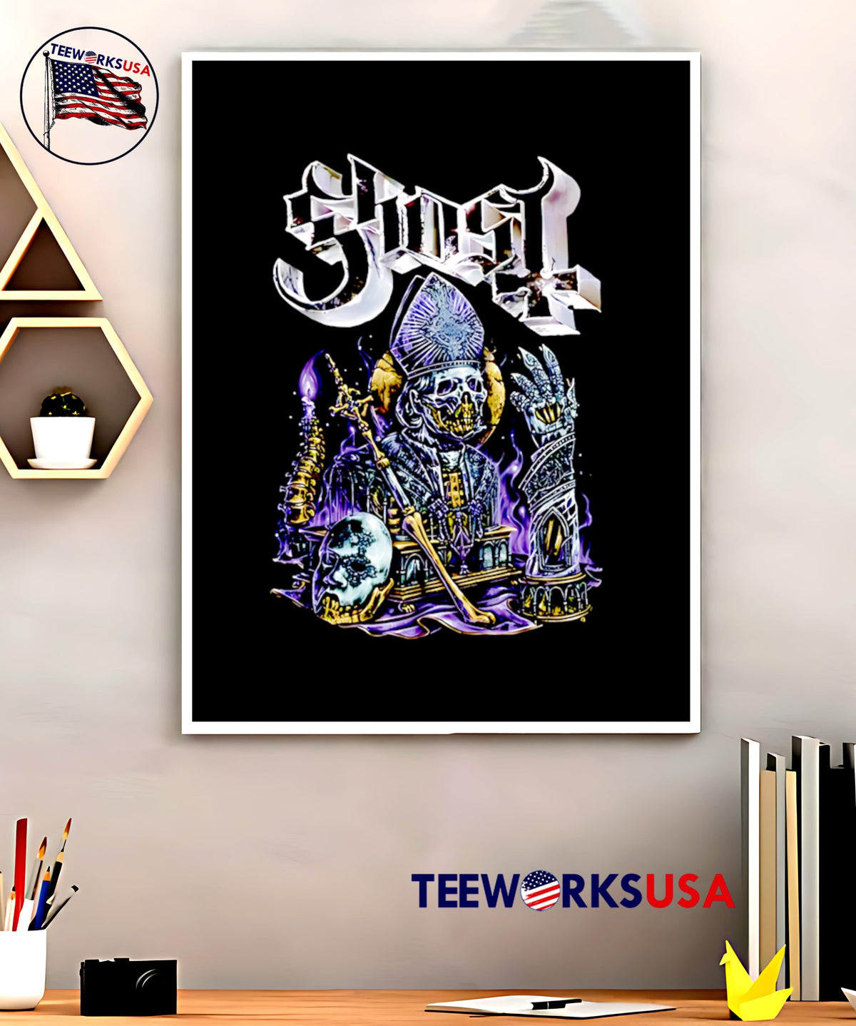 Ghost the king - Adult & Kids T-Shirts, Sweatshirts & Hoodies apparel design preview 5