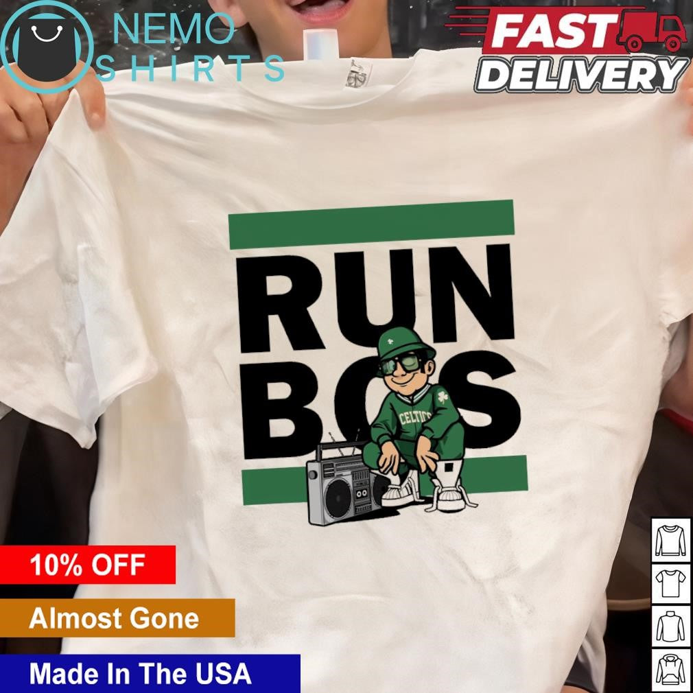 Run Bos hoops Boston Celtics - Adult & Kids T-Shirts, Sweatshirts & Hoodies apparel design preview 1