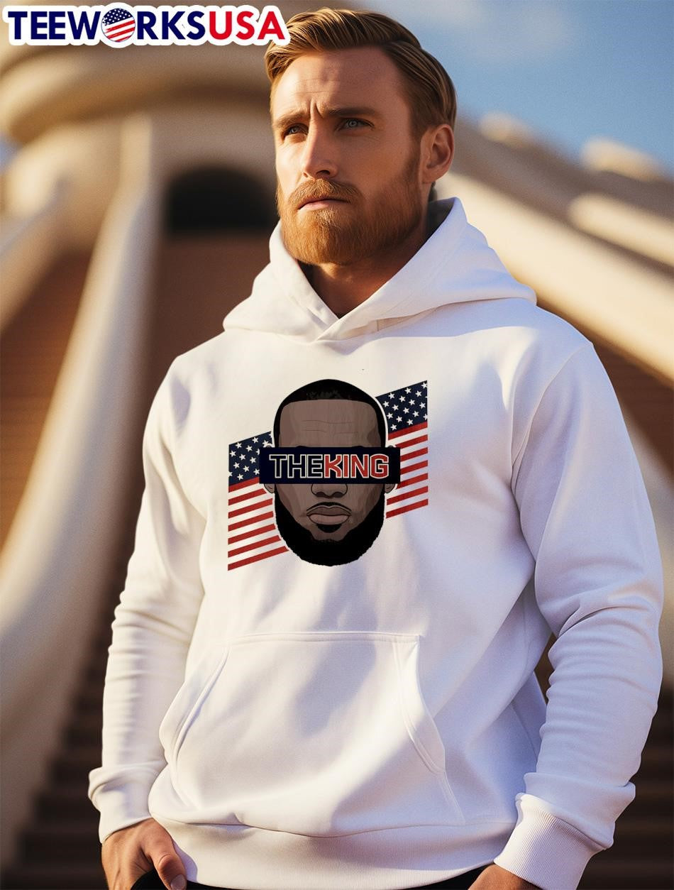 Face LeBron James The KING Los Angeles Lakers - Adult & Kids T-Shirts, Sweatshirts & Hoodies apparel design preview 2