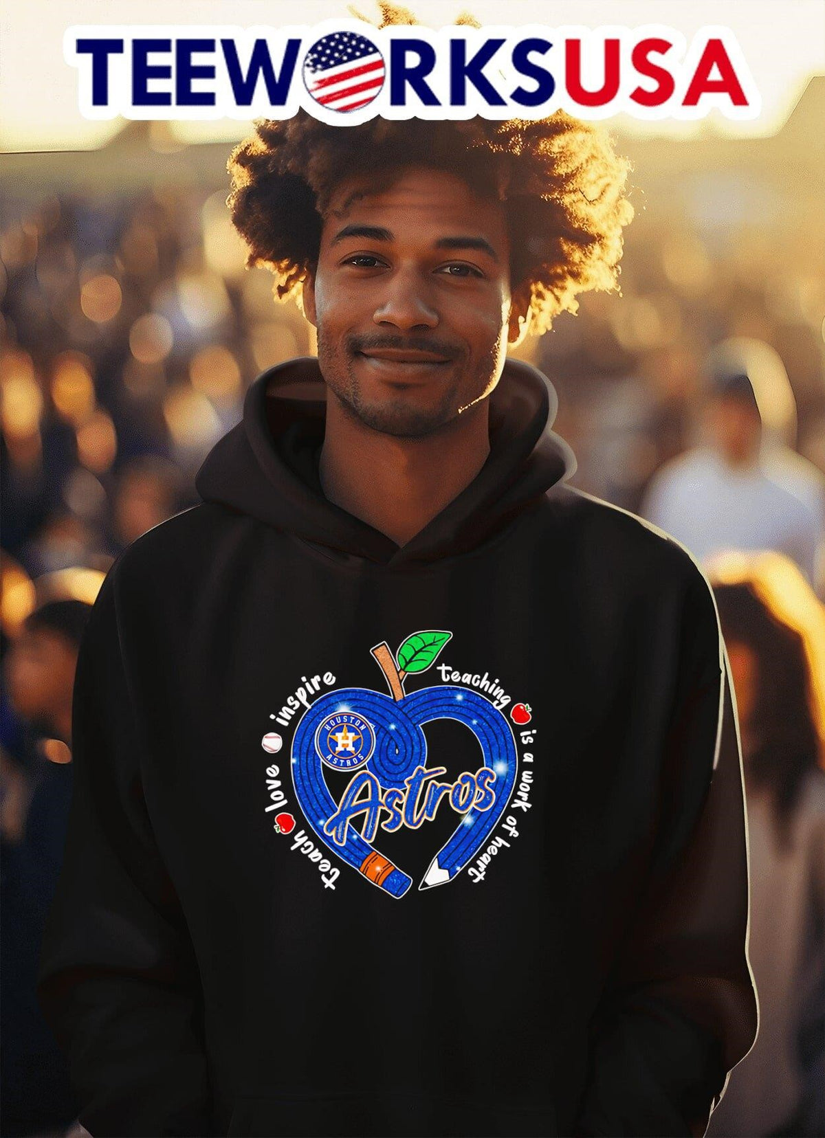 Teach love inspire teaching is a work of heart - Adult & Kids T-Shirts, Sweatshirts & Hoodies apparel design preview 2